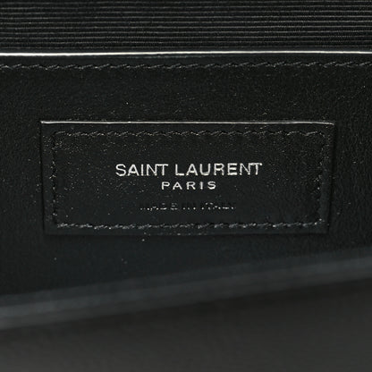 Saint Laurent Grain De Poudre Medium Classic Monogram Kate Satchel Black 6 of 9