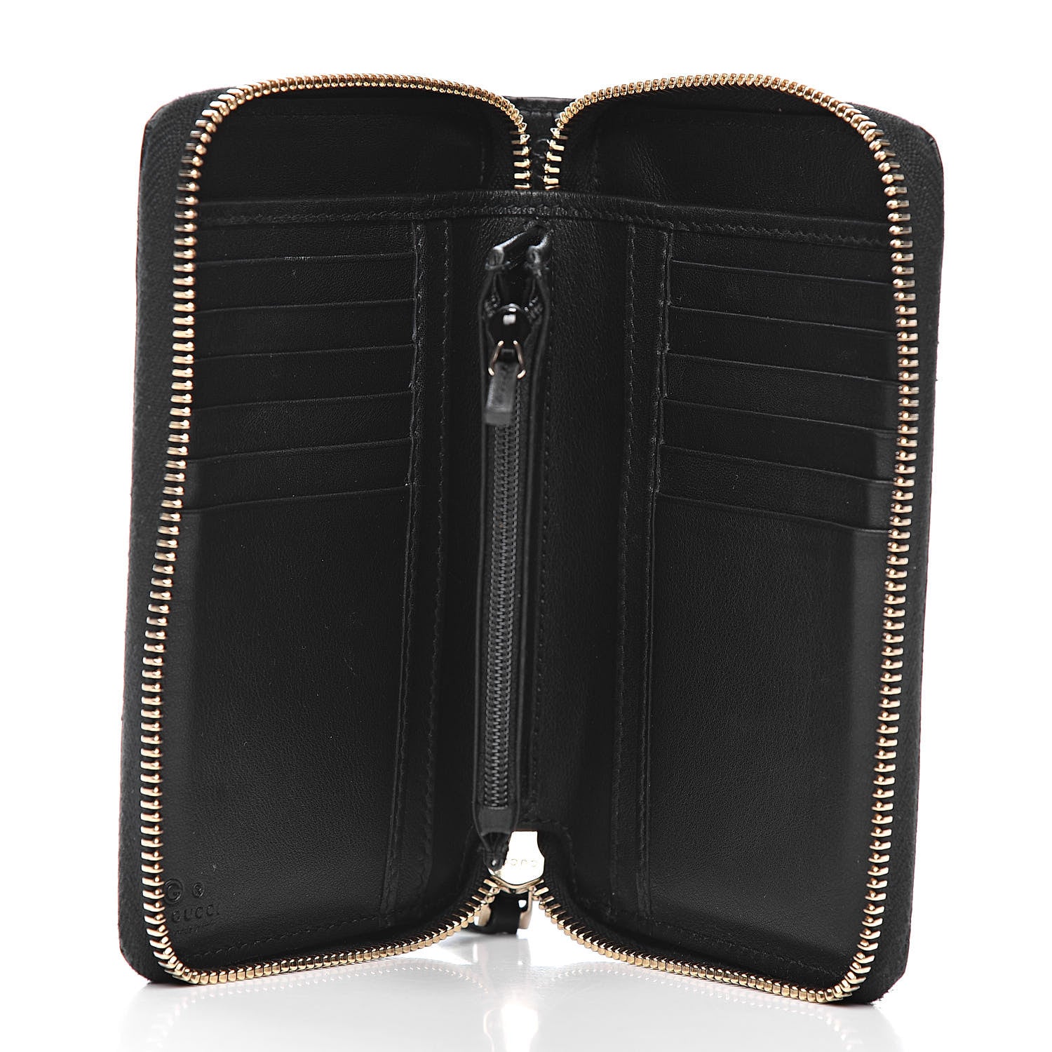 Gucci Soft Microguccissima Zip Around Organizer Wallet Black 5 of 7