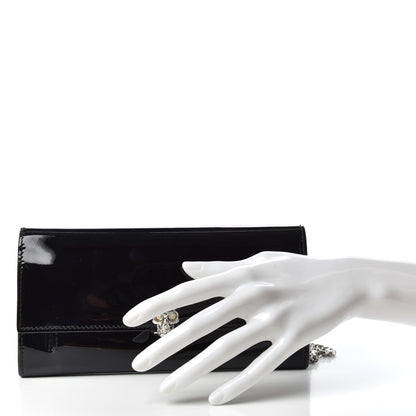 Alexander McQueen Patent Skull Wallet on Chain Black 2 of 7