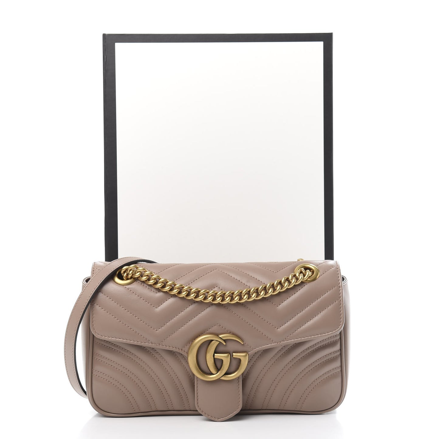 Calfskin Matelasse Small GG Marmont Shoulder Bag Porcelain Rose