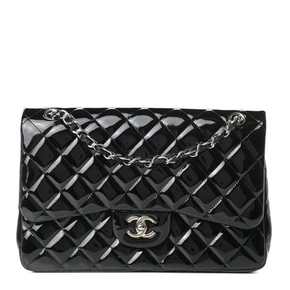 Chanel Patent Quilted Jumbo Double Flap Black 1 of 16