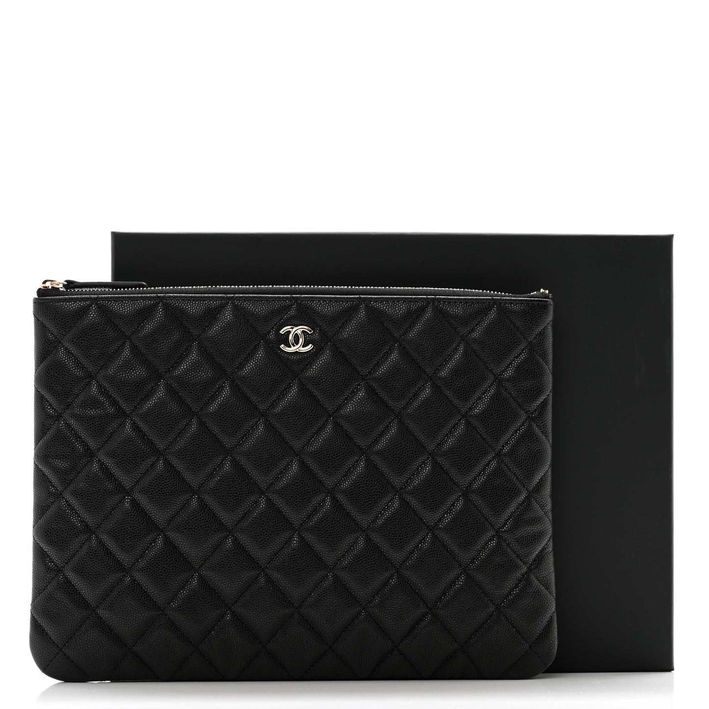 Caviar Quilted Medium Cosmetic Case Black