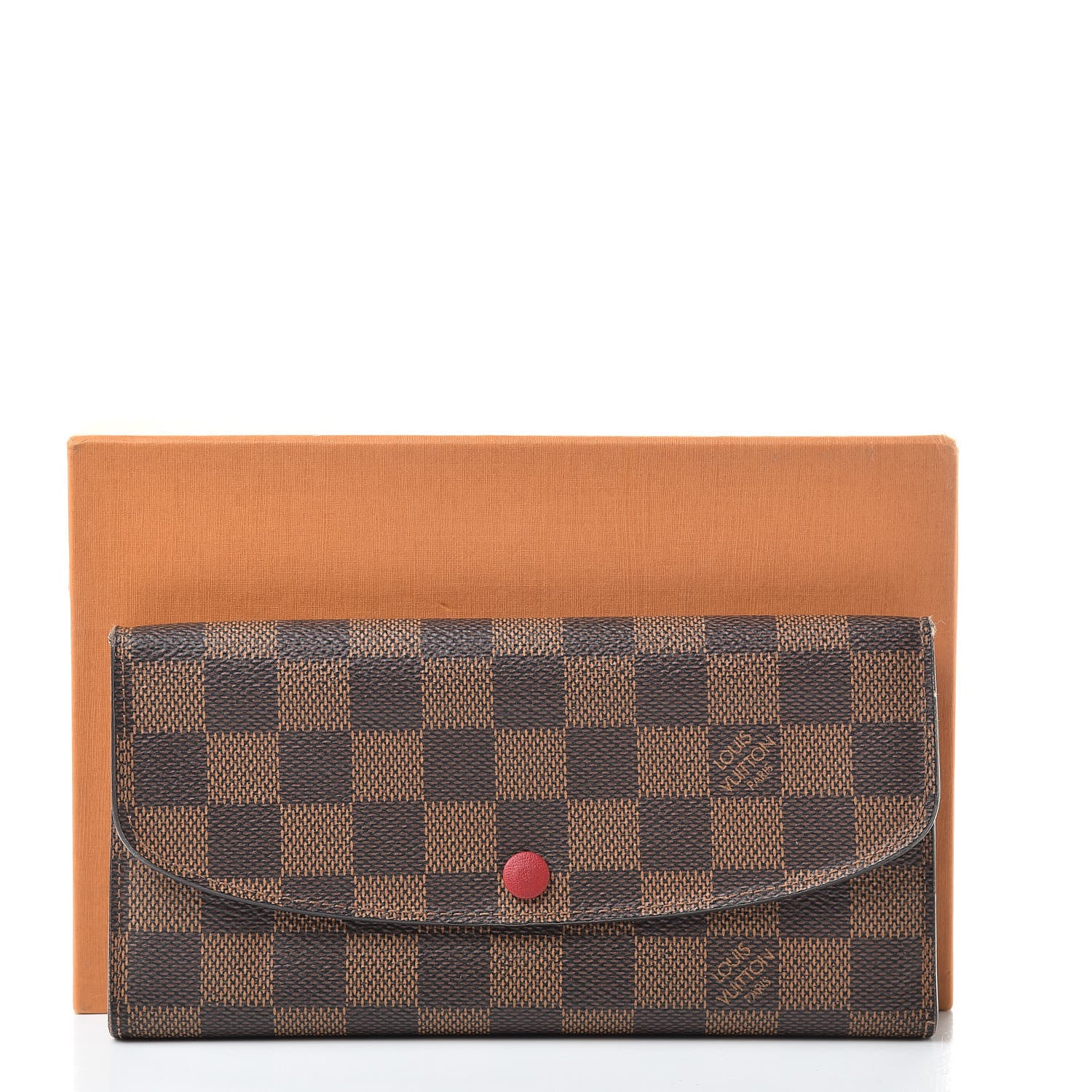 Louis Vuitton Damier Ebene Emilie Wallet Red 13 of 13