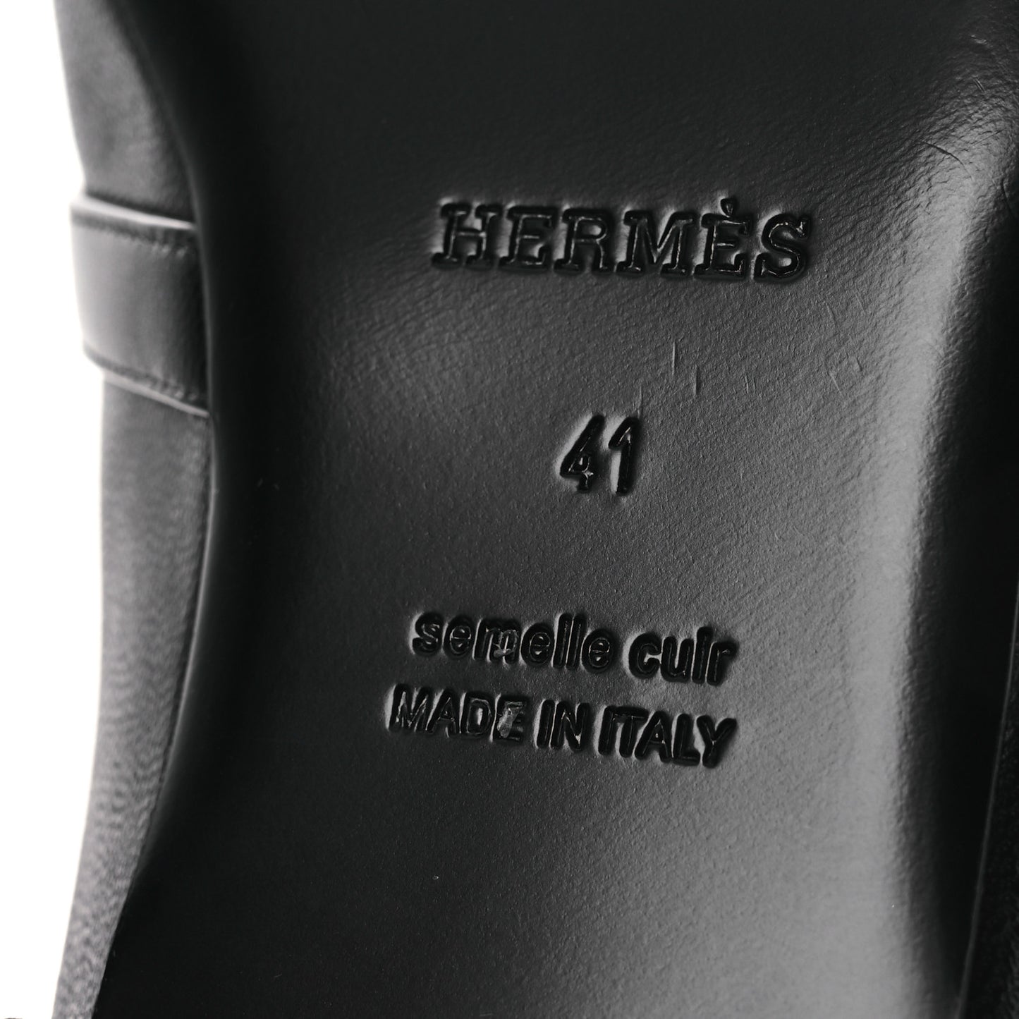 Glazed Calfskin Oz Mules 41 Black