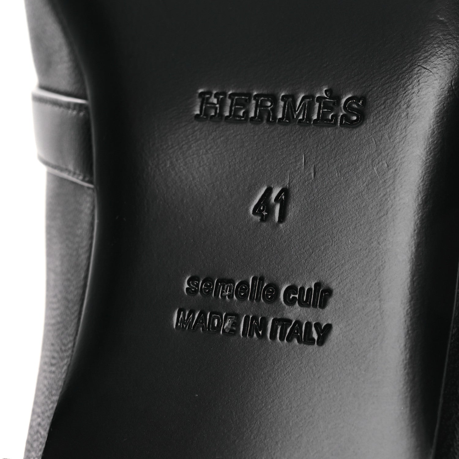 Hermes Glazed Calfskin Oz Mules 41 Black 8 of 10