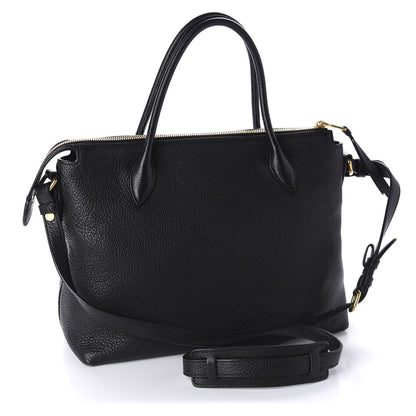 Prada Vitello Daino Tote Black 3 of 10