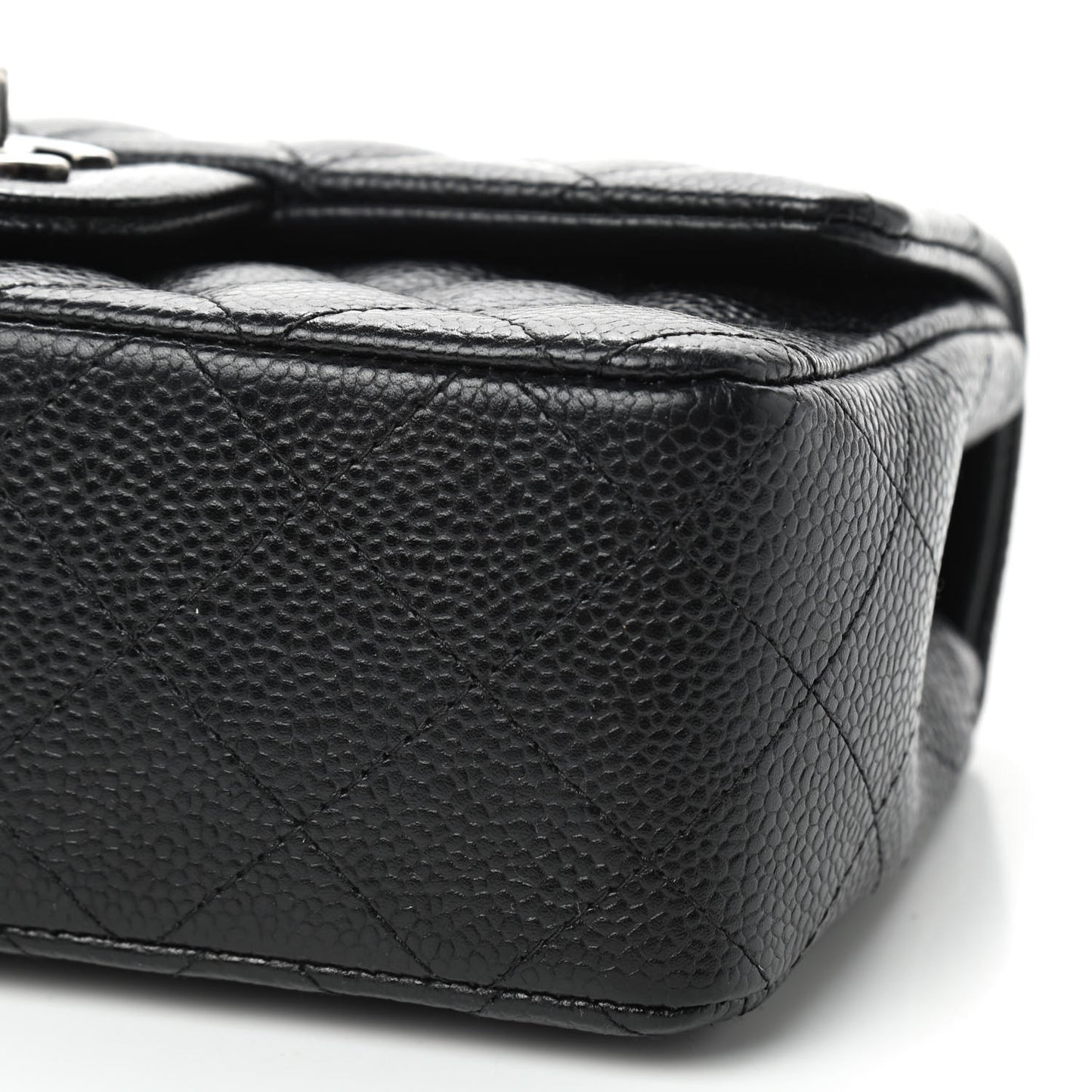 Caviar Quilted Mini Rectangular Flap Black