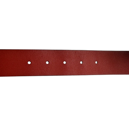Gucci Selleria Calfskin Nickel Interlocking G 37mm Belt 90 36 Rosso 4 of 5