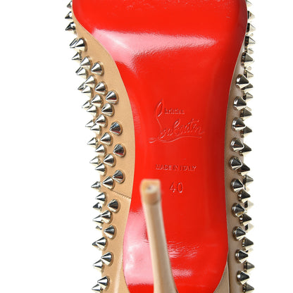 Christian Louboutin Nappa Fifi Spikes 100 Pumps 40 Corde Silver 9 of 10
