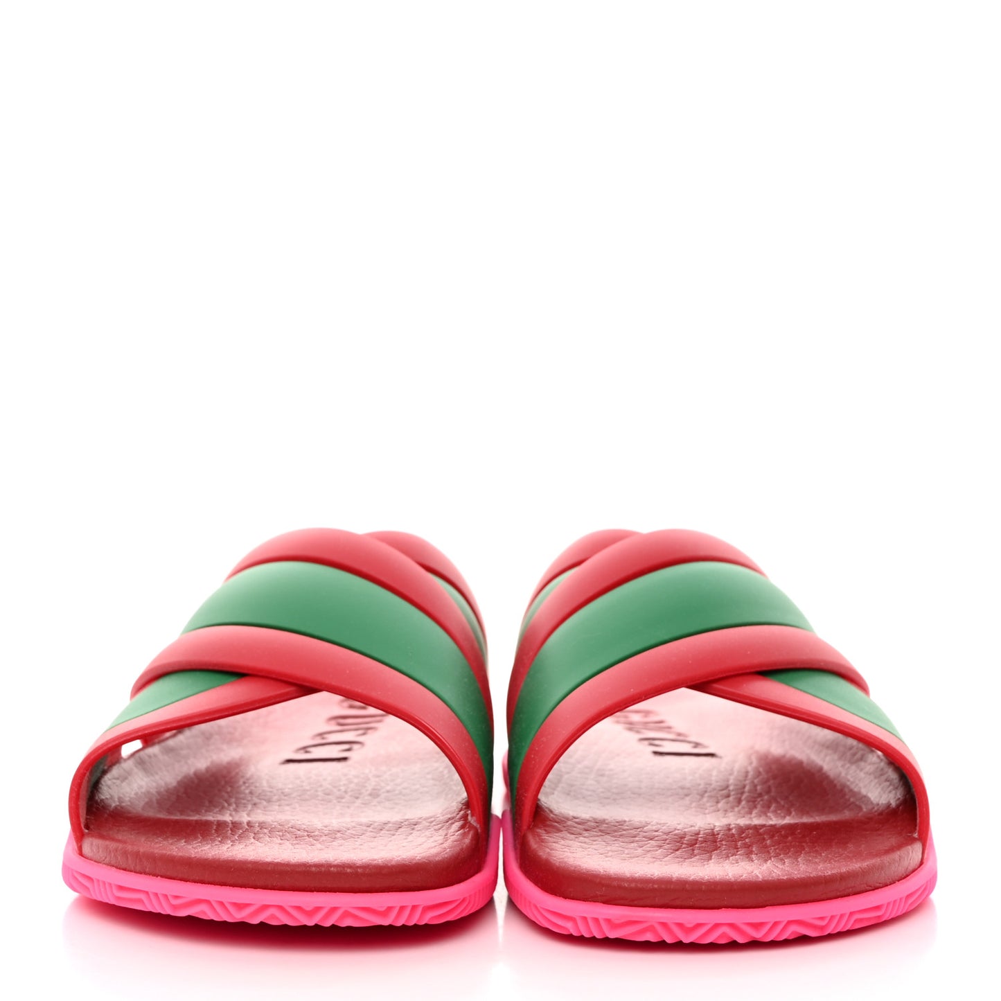 Rubber Web Womens Criss Cross Slide Sandals 35 Coral New Shamarock