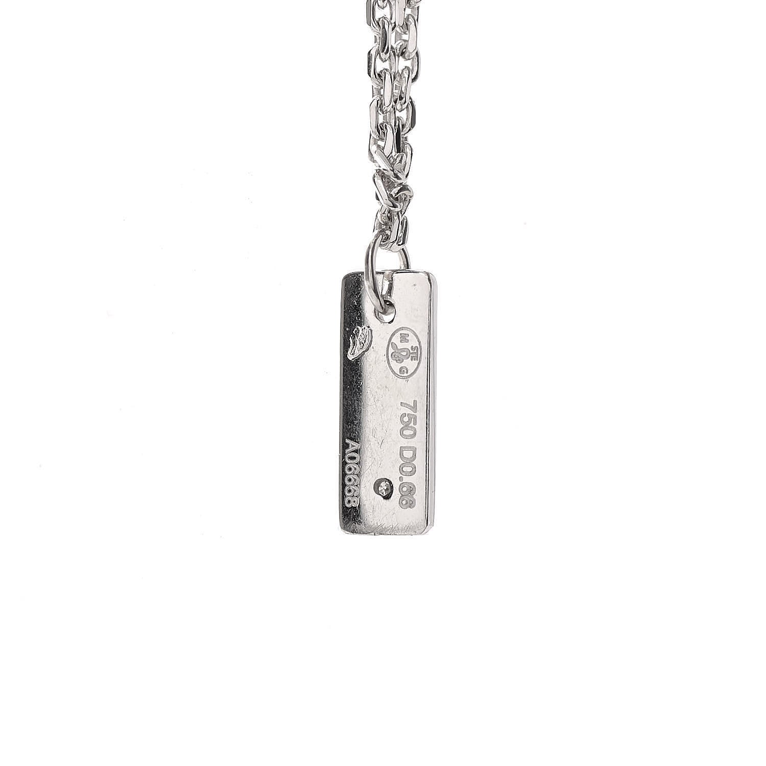 Messika 18K White Gold Diamond Move Double Chain Pave Necklace 6 of 10