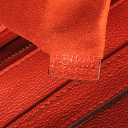 Celine Drummed Calfskin Mini Luggage Bag Vermillion 8 of 8
