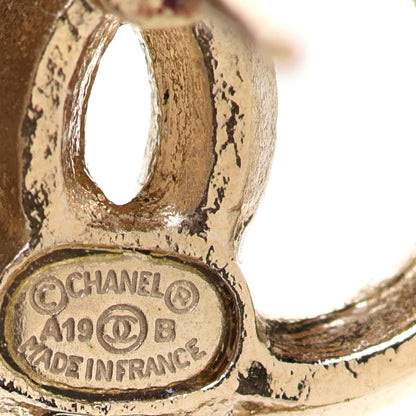 Chanel Crystal Snowflake CC Drop Earrings Gold 4 of 5