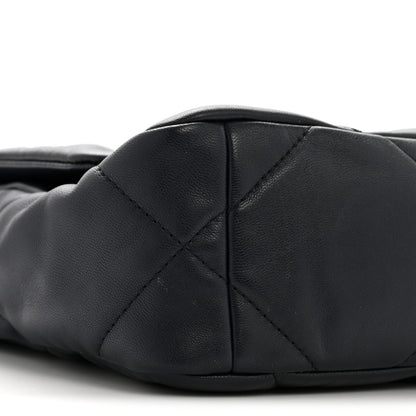 Chanel Goatskin Quilted Medium Chanel 19 Flap Navy Blue 9 of 15