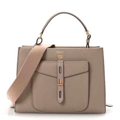 Tom Ford Calfskin T Twist Top Handle Bag Beige 2 of 16