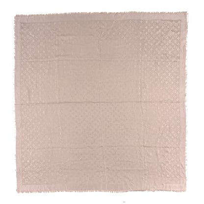 Louis Vuitton Silk Wool Monogram Shawl Greige 1 of 3