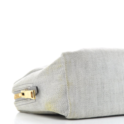 Prada Denim Cosmetic Pouch White 8 of 9