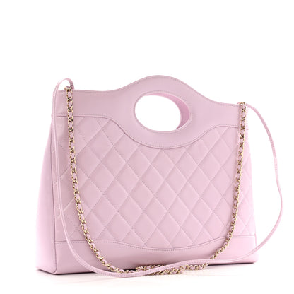 Chanel Shiny Lambskin Quilted 31 Shopping Bag Light Purple 3 of 10