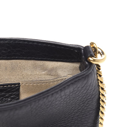 Gucci Pebbled Calfskin Small 1973 Chain Shoulder Bag Black 11 of 12