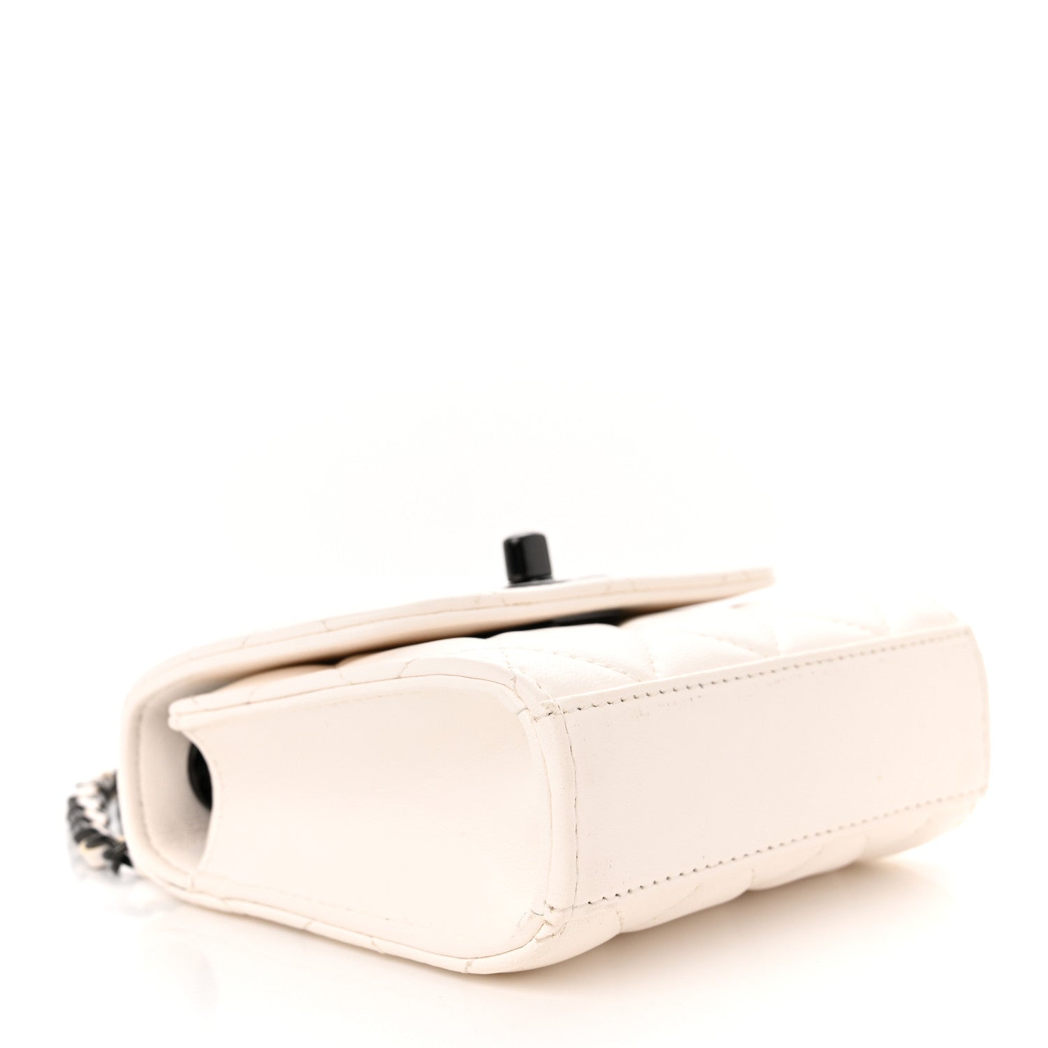 Chanel Lambskin Quilted Mini Trendy CC Clutch With Chain White 4 of 10