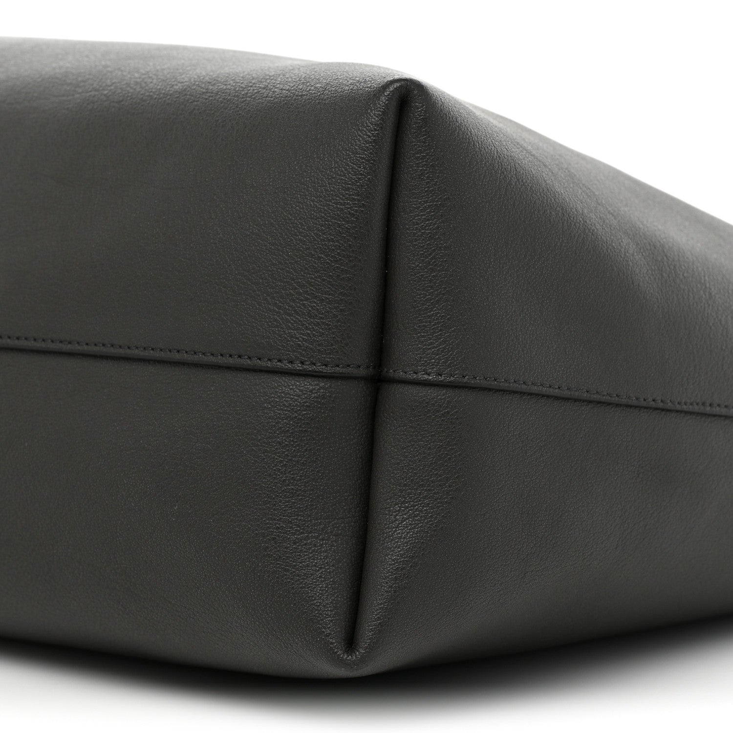 Saint Laurent Calfskin Large Shopping Tote Coal 9 of 10