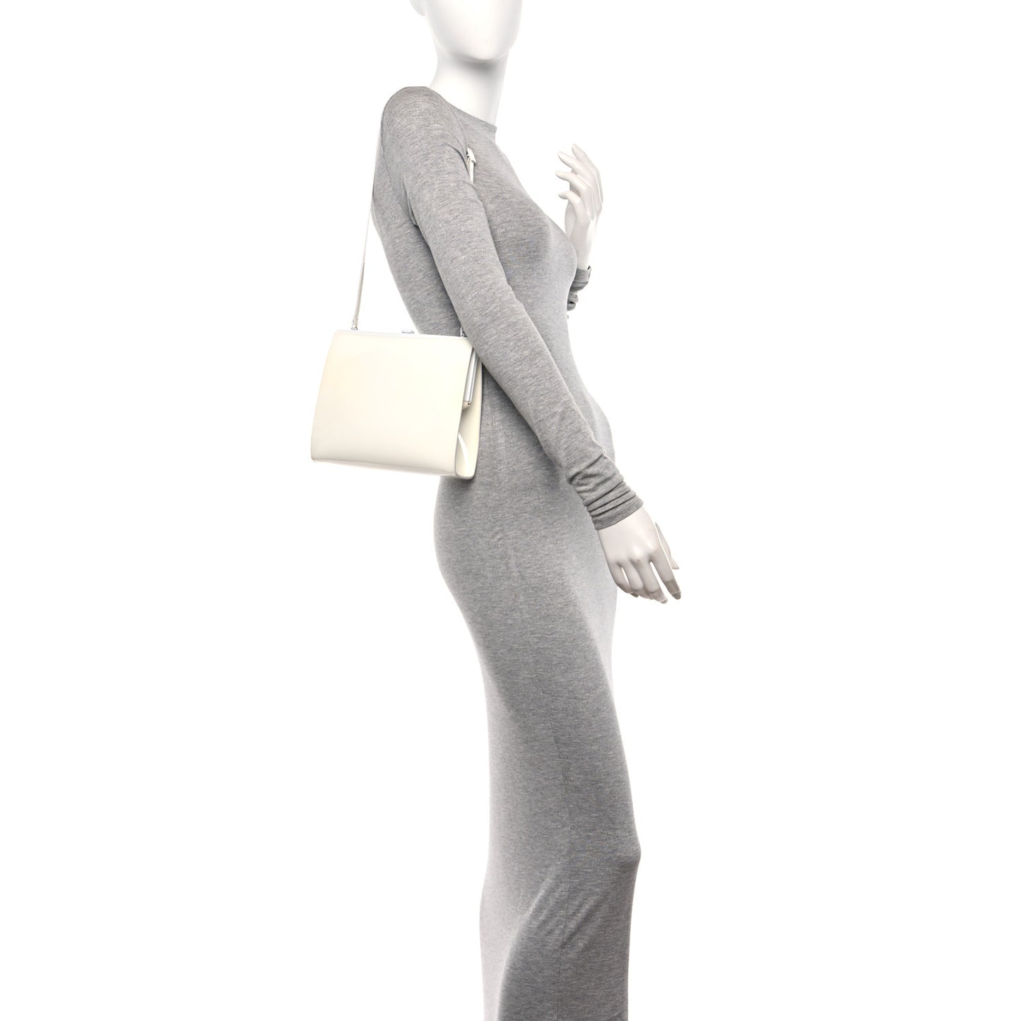 Vinyl Le-Anne Marie Shoulder Bag White Powder