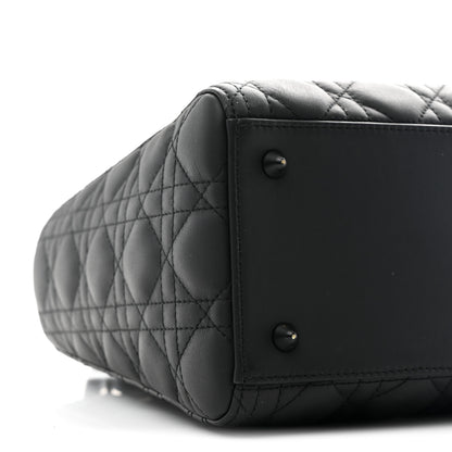 Christian Dior Ultra Matte Calfskin Cannage Medium Lady Dior Black 9 of 10