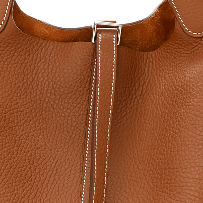 Hermes Taurillon Clemence Picotin Lock 22 MM Gold 8 of 11