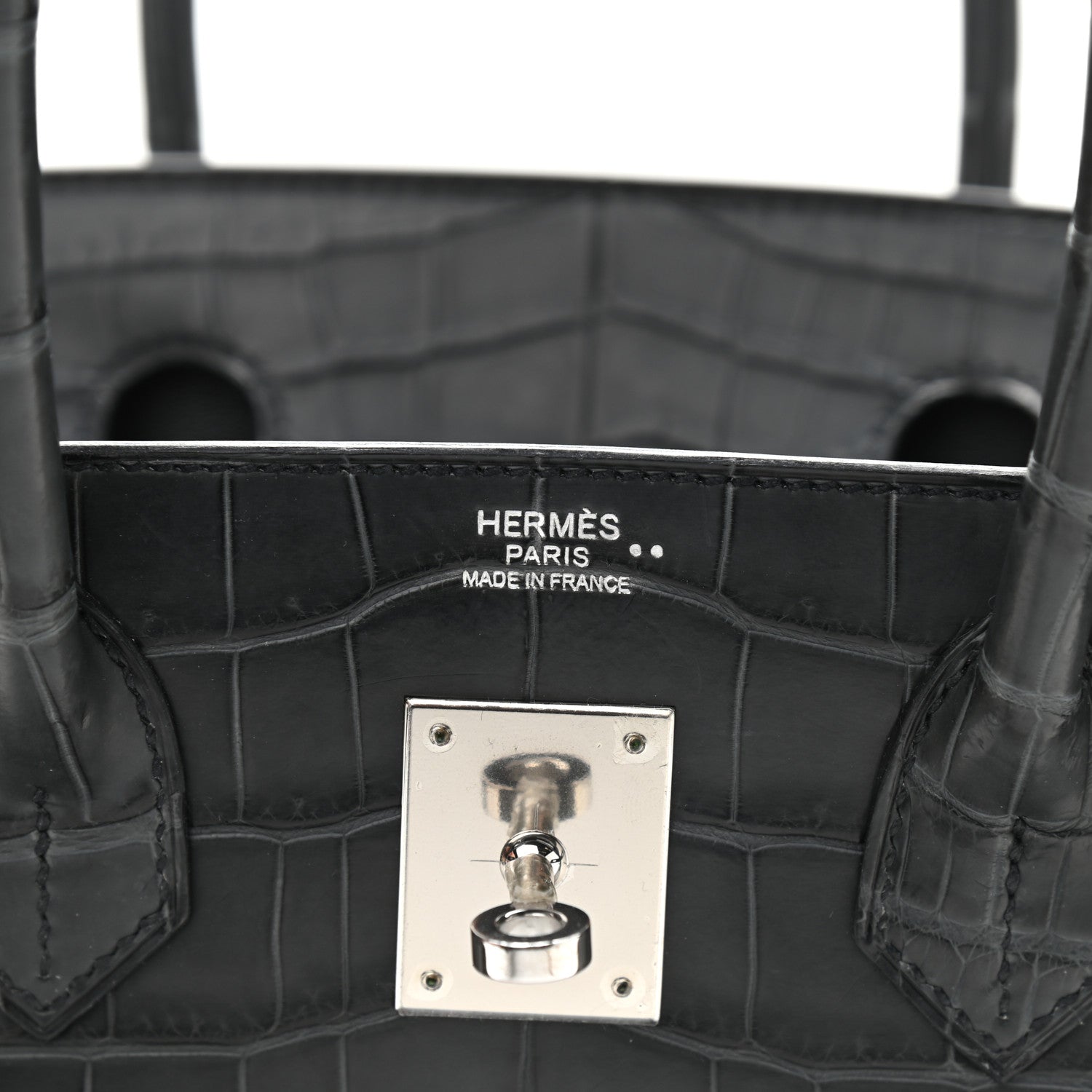 Hermes Matte Niloticus Crocodile Birkin 30 Plomb 6 of 11