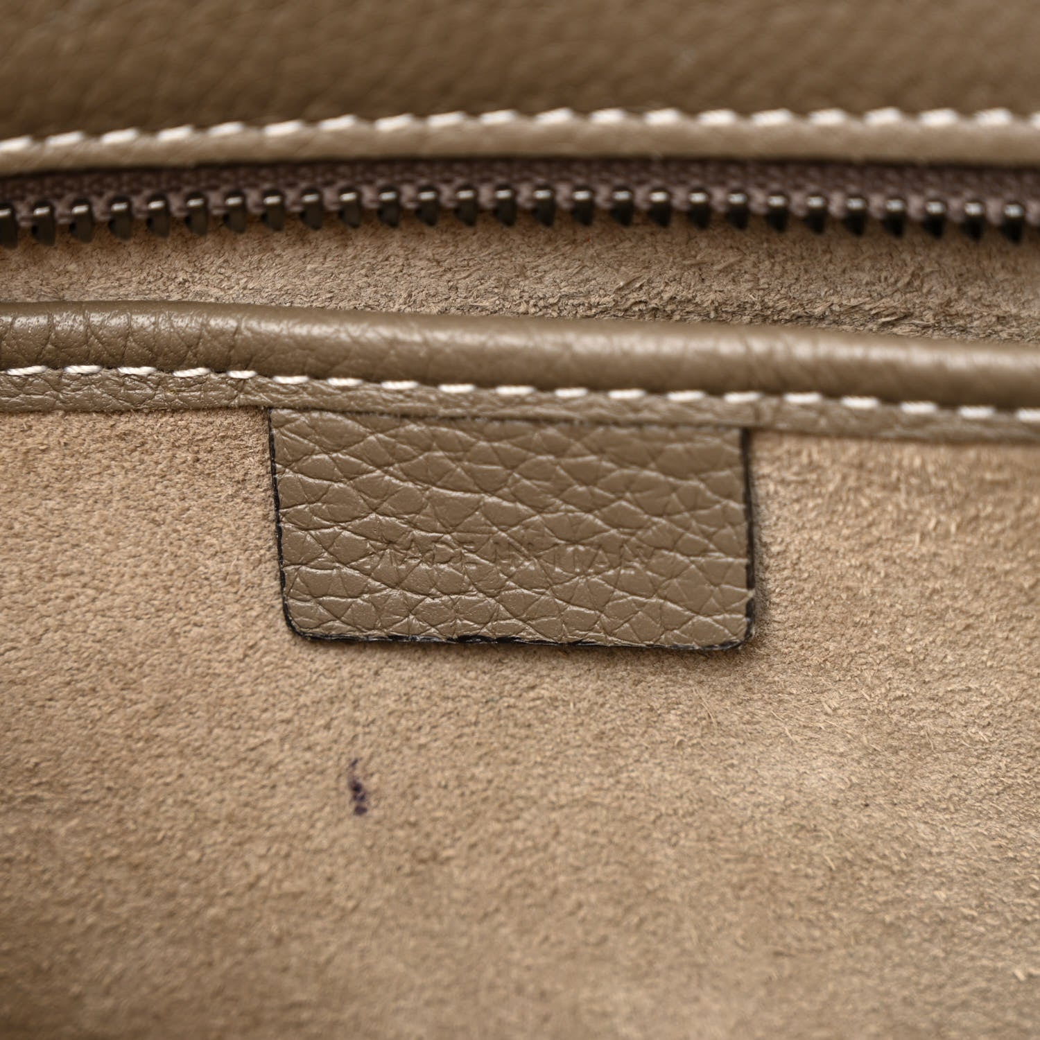 Celine Drummed Calfskin Nano Luggage Souris 8 of 12