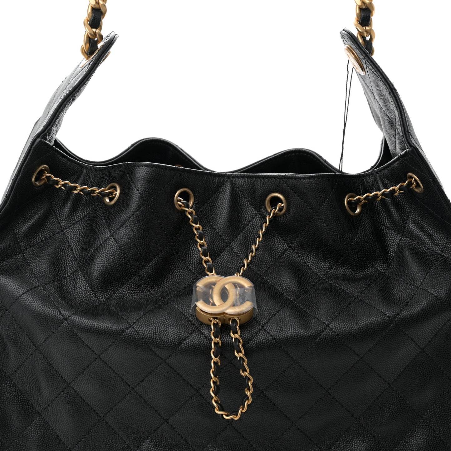 Caviar Quilted Medium Chanel 25 Handbag Black