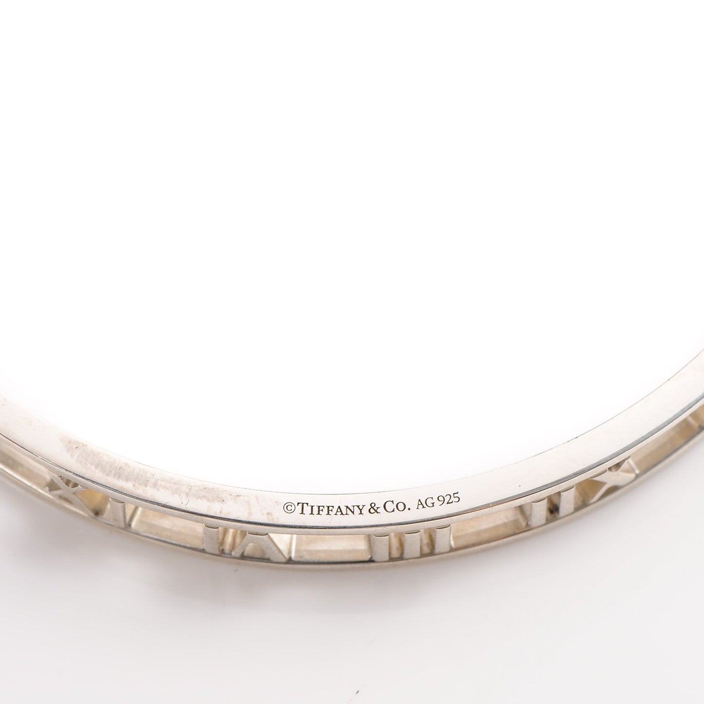 Sterling Silver Narrow Atlas Open Bangle Bracelet