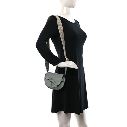 Loewe Calfskin Jacquard Mini Gate Dual Bag Ash Grey 2 of 9