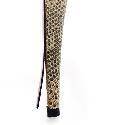 Christian Louboutin Lizard Lady Peep 120 Pumps 38.5 Beige 8 of 9