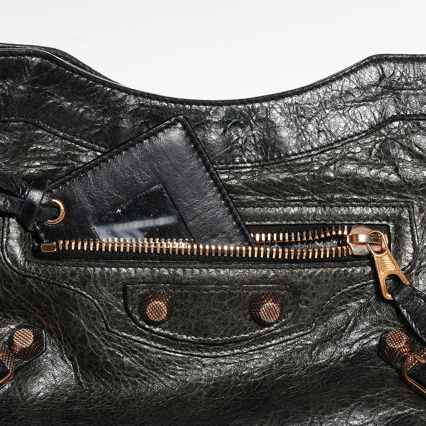 Agneau Giant 12 Rose Gold Hardware Hip Black
