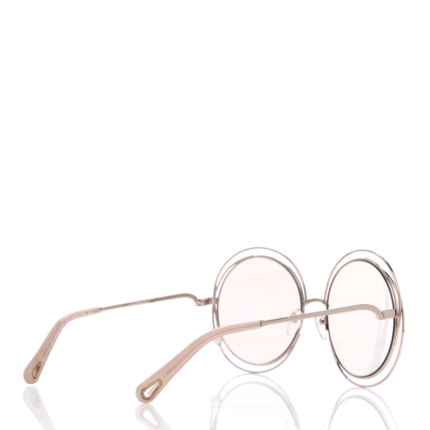 Chloe Metal Oversized Round Carlina Oversized Round Sunglasses CE114ST Gold 4 of 4