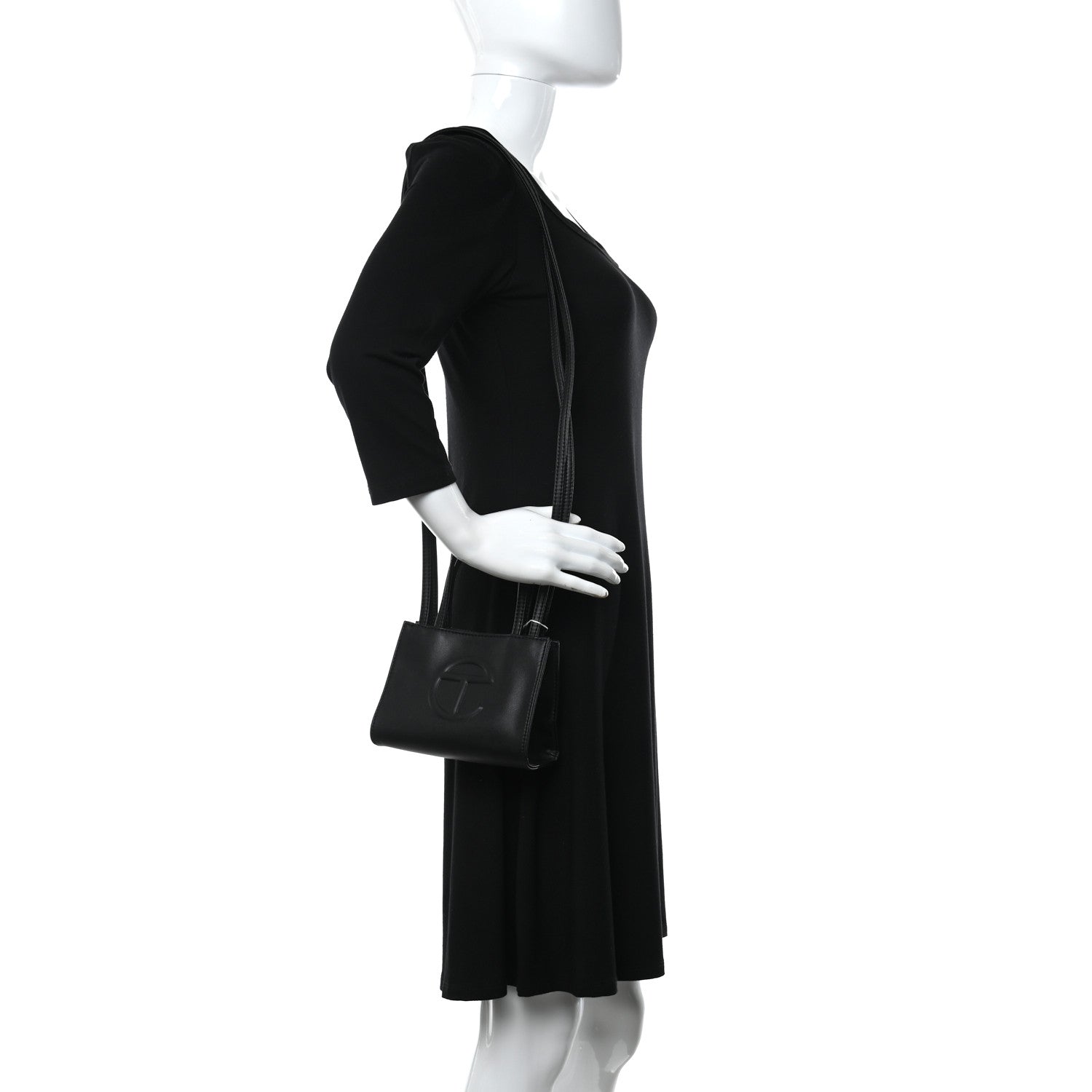 Telfar Vegan Leather Small Shopping Bag Black 2 of 9