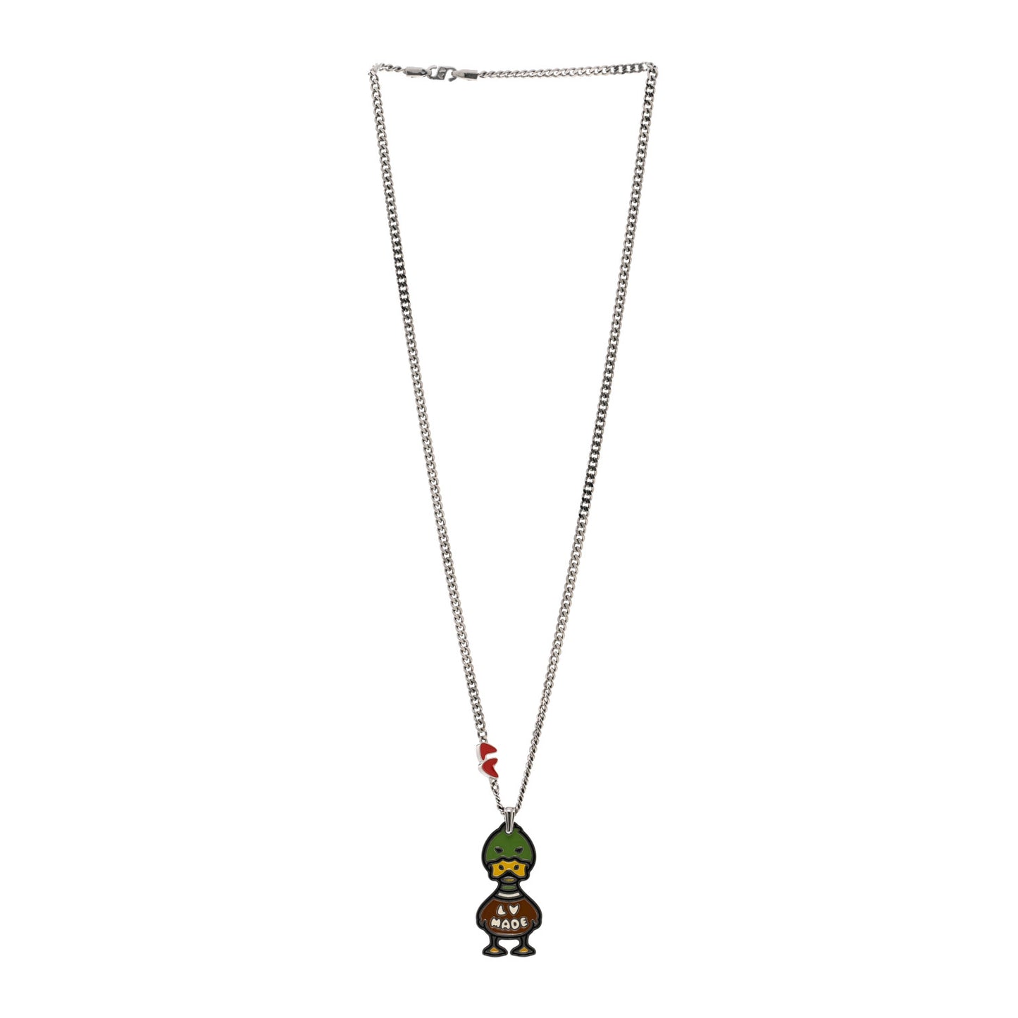 X NIGO Metal Enamel Duck Pendant Necklace