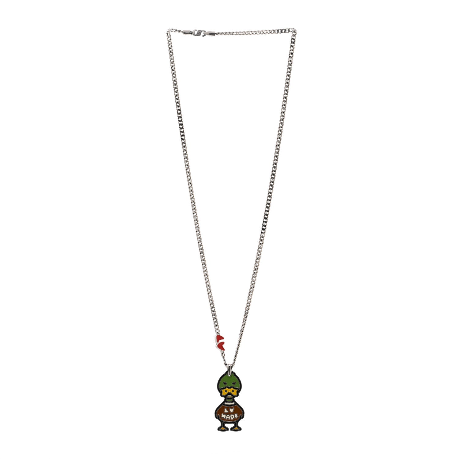 Louis Vuitton X NIGO Metal Enamel Duck Pendant Necklace 3 of 7