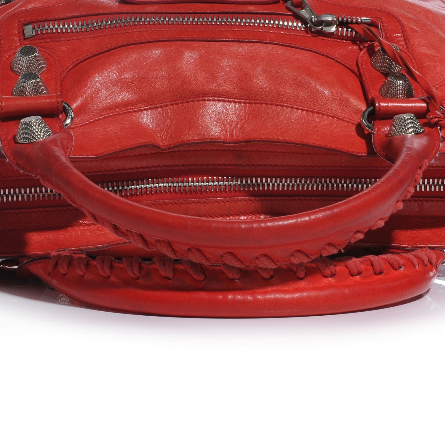 Agneau Giant 21 Silver Hardware CIty Vermillion