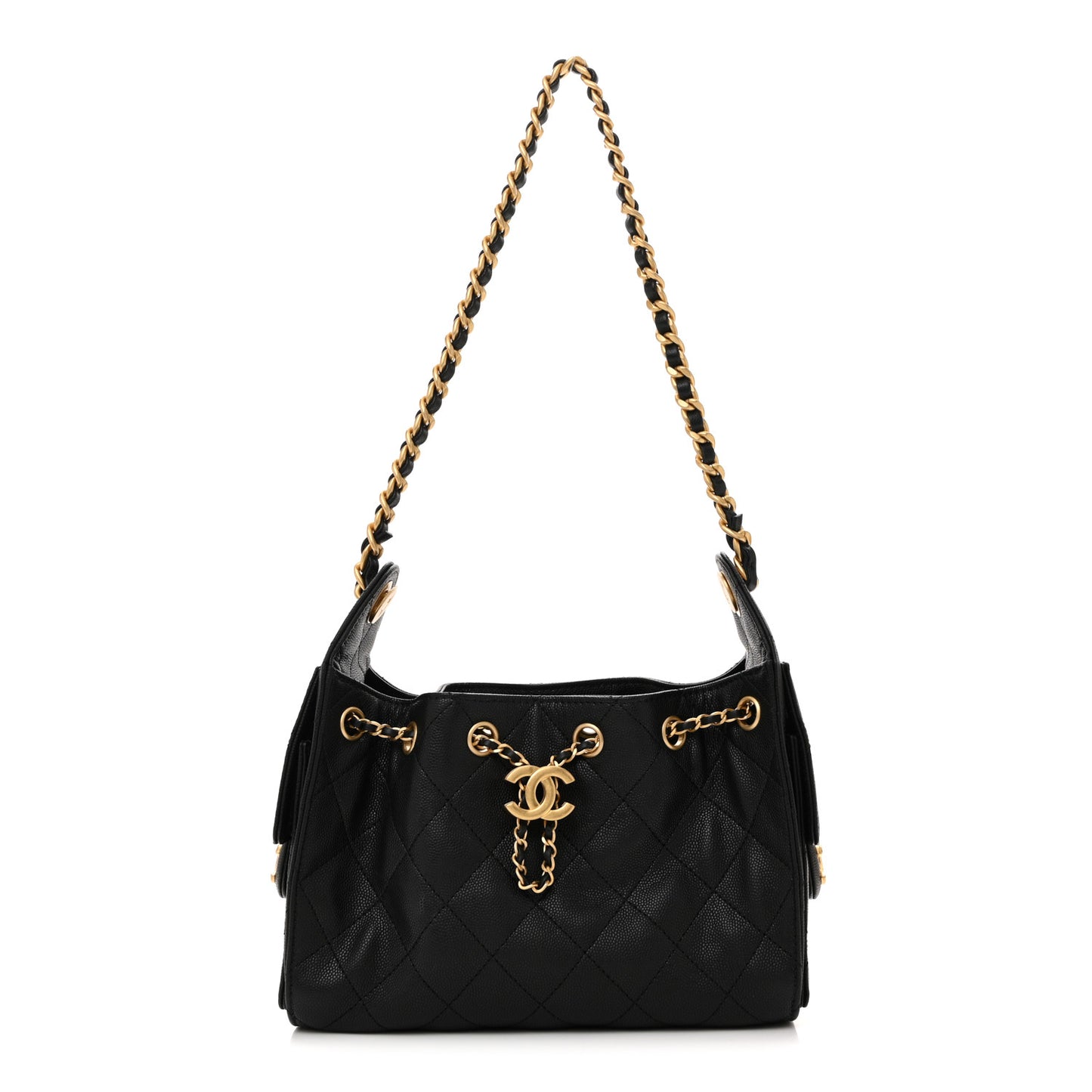 Caviar Quilted Mini Chanel 25 Handbag Black