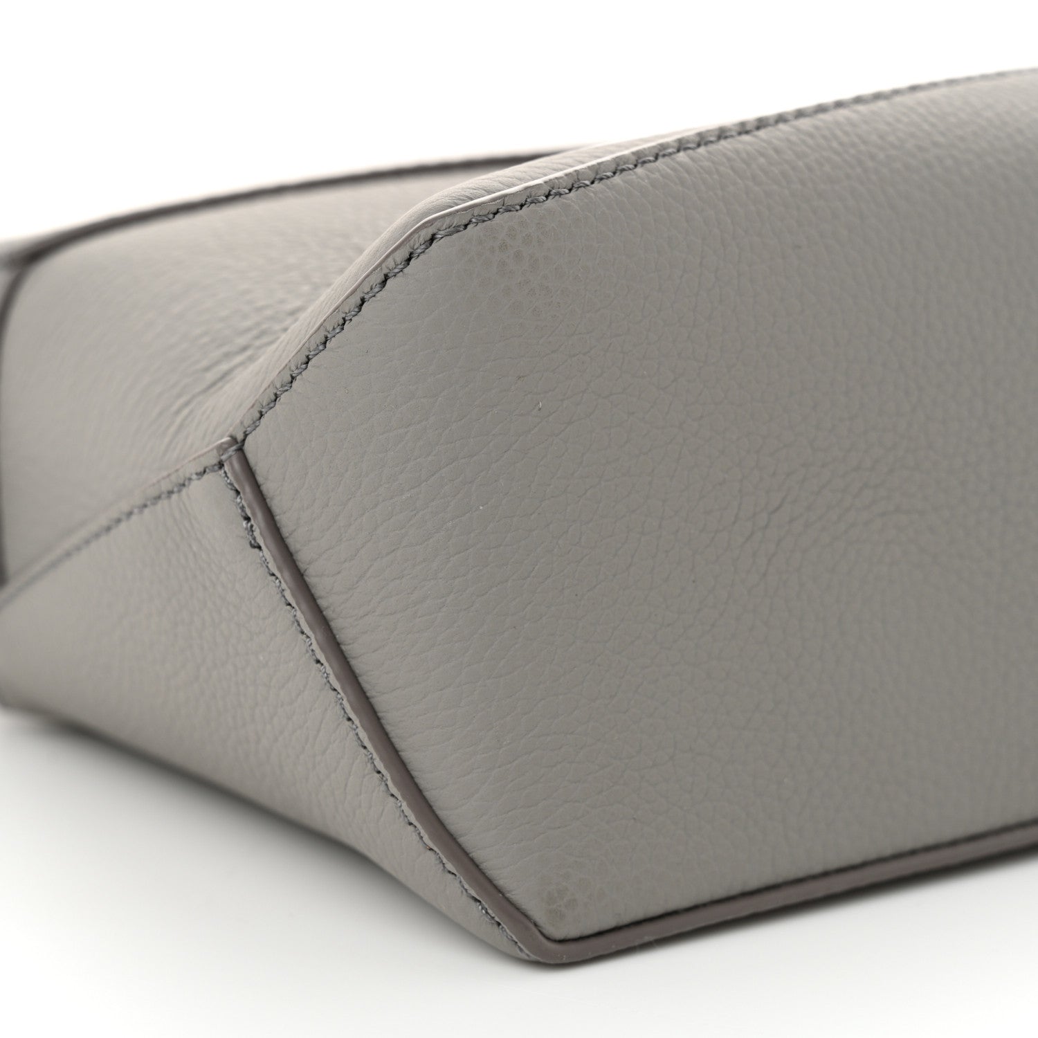 Loewe Soft Grained Calfskin Mini Puzzle Edge Bag Pearl Grey 9 of 10