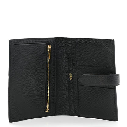 Hermes Epsom Bearn Compact Wallet Black 5 of 8