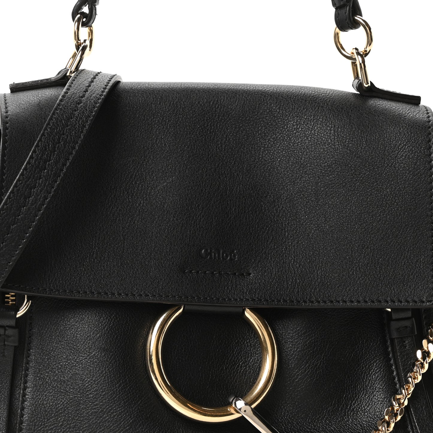 Calfskin Small Faye Day Shoulder Bag Black