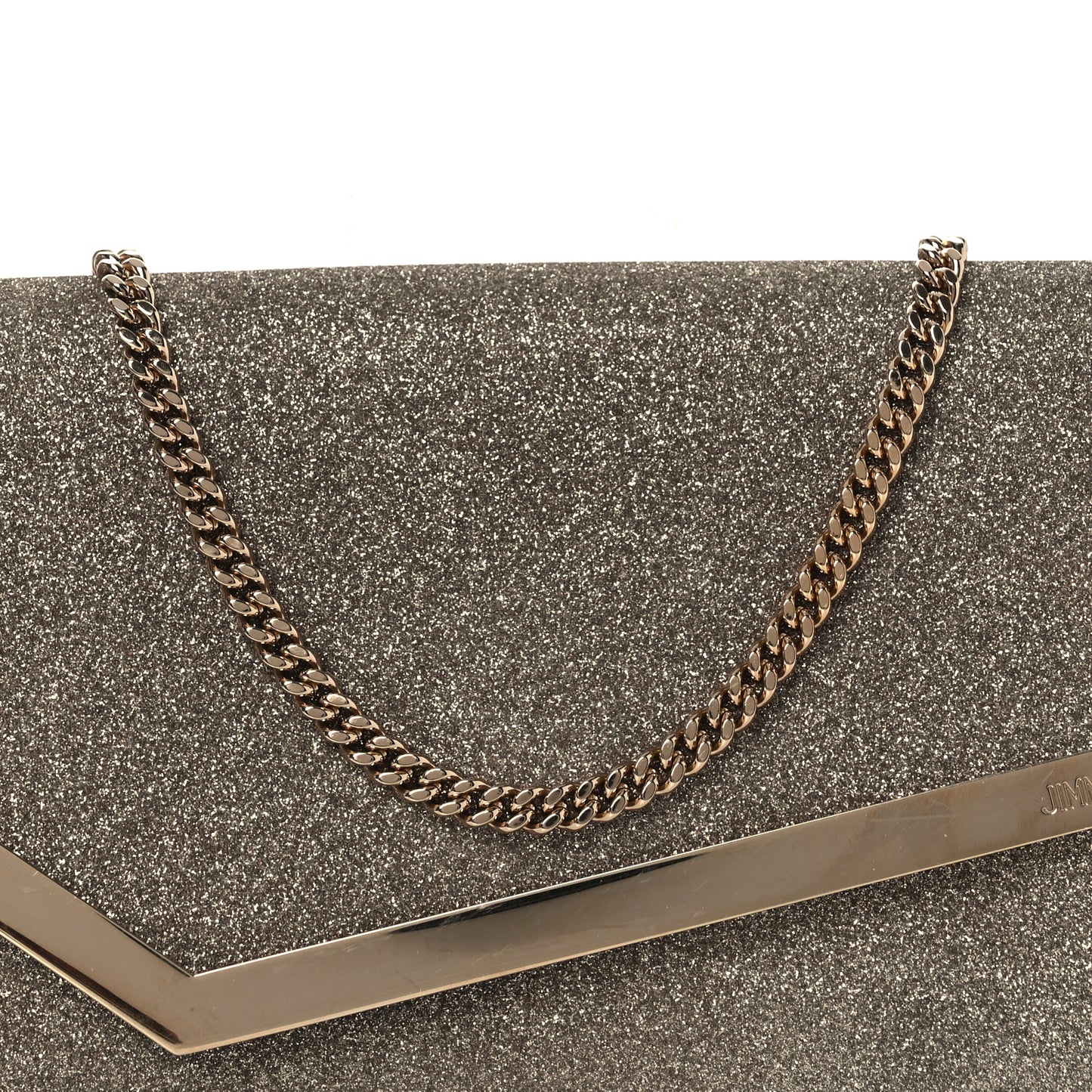 Dusty Glitter Emmie Clutch Platinum Ice