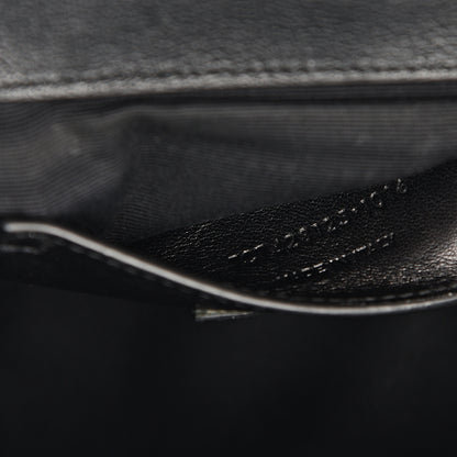 Saint Laurent Sheepskin Tri-Quilt Monogram Medium College Bag Black 6 of 10