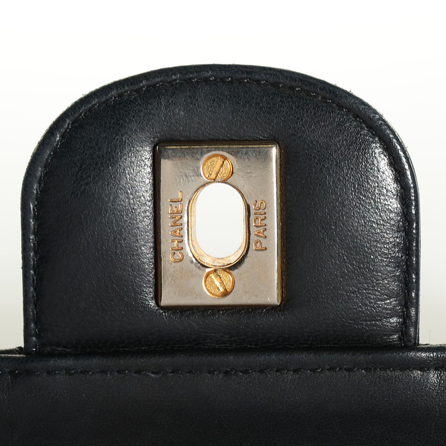 Chanel Lambskin Quilted Medium Double Flap Black 6 of 10
