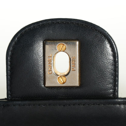 Chanel Lambskin Quilted Medium Double Flap Black 6 of 10