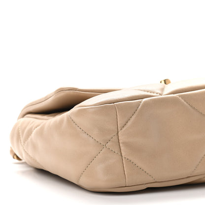 Chanel Lambskin Quilted Medium Chanel 19 Flap Dark Beige 5 of 11