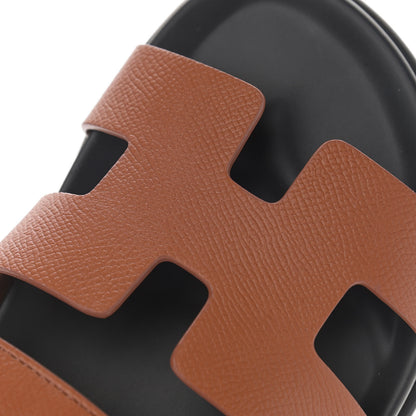 Hermes Epsom Womens Chypre Sandals 39.5 Natural 10 of 12